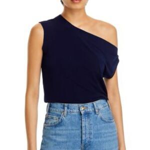 Norma Kamali Drop Shoulder Top True Navy XL